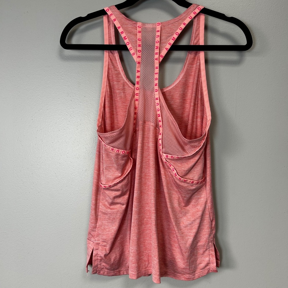 Under armor medium pink mesh racer back tank top